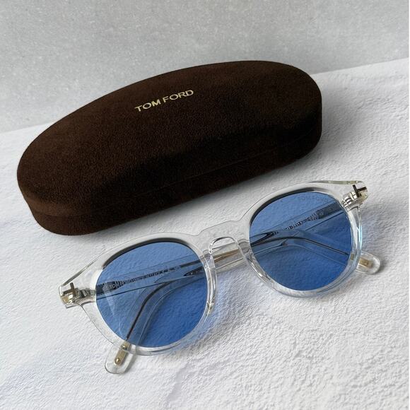 NEW Tom Ford FT1123-D Sunglasses in Clear Blue Lens $490 main image 4